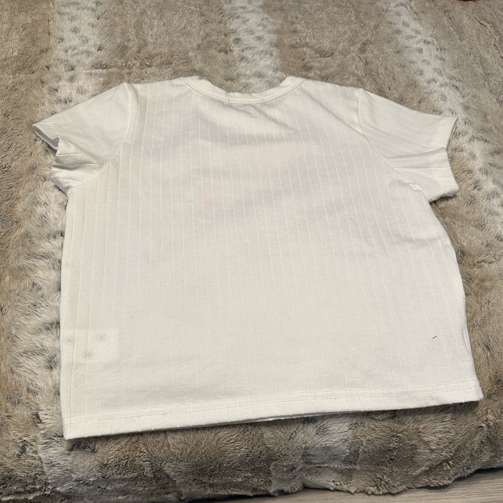 “WHATEVER” Ribbed Croptop - Picture 3 of 3